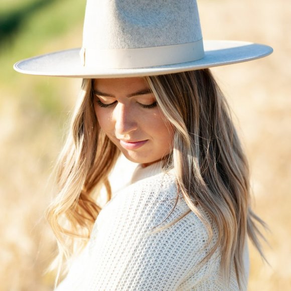 NWT Lack of Color Carlo Rancher Crown Wool Fedora in Speckled Grey color